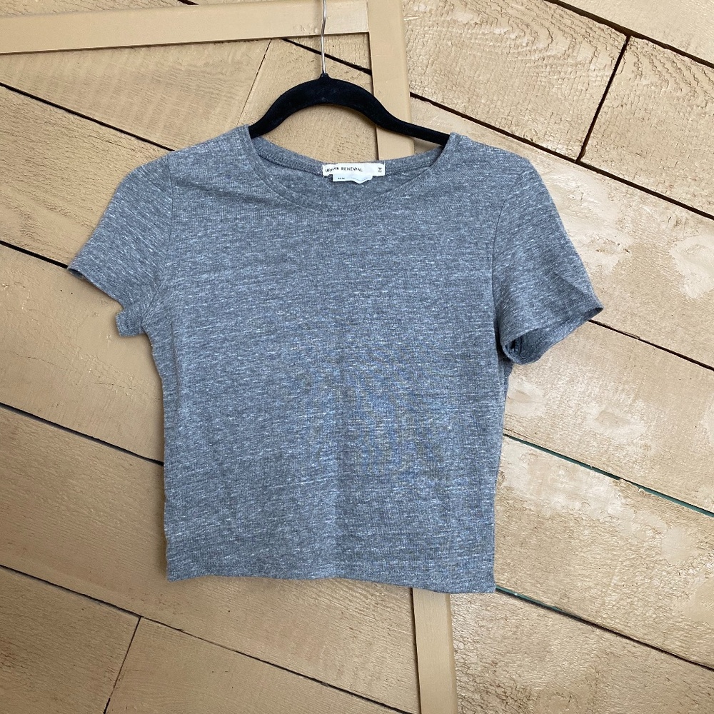 Cropped Dark Grey T-Shirt